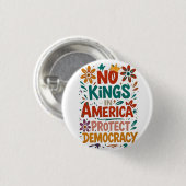 No King In America American Democracy Button (Vorne & Hinten)