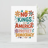 No King In America American Democracy Karte (Stehend Vorderseite)