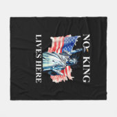 No King Lives No Kings In America Freedom American Fleecedecke (Vorderseite (Horizontal))