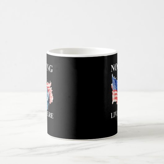 No King Lives No Kings In America Freedom American Kaffeetasse (Mittel)