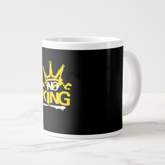 No King Minimal Clean Jumbo-Tasse (Vorderseite Rechts)