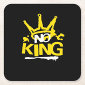 No King Minimal Clean Rechteckiger Pappuntersetzer (Vorderseite)