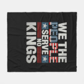 No King Patriotic Freedom No Kings In America Retr Fleecedecke (Vorderseite (Horizontal))