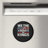 No King Patriotic Freedom No Kings In America Retr Magnet (In Situ (Geschirrspüler))