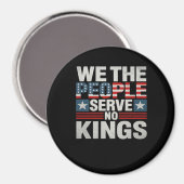 No King Patriotic Freedom No Kings In America Retr Magnet (Vorderseite/Rückseite)