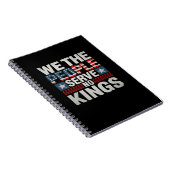 No King Patriotic Freedom No Kings In America Retr Notizblock (Rechte Seite)
