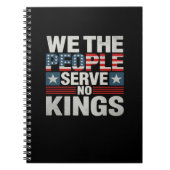 No King Patriotic Freedom No Kings In America Retr Notizblock (Vorderseite)