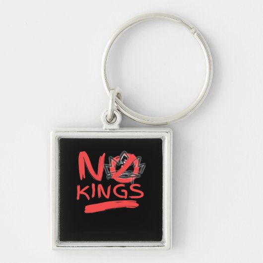 No King Simple Clean Design Schlüsselanhänger (Vorne)