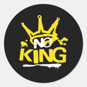 No King Vintage Style Runder Aufkleber
