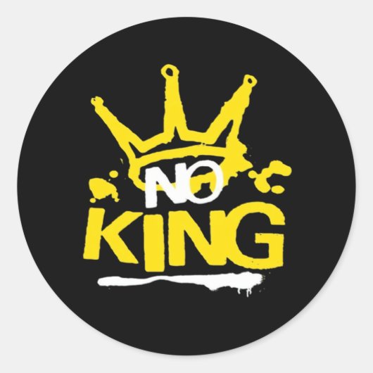 No King Vintage Style Runder Aufkleber (Vorderseite)