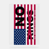 "NO kings" Acrylschild (Vorderseite)