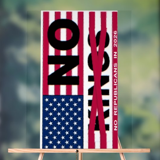 "NO kings" Acrylschild (Neutral)