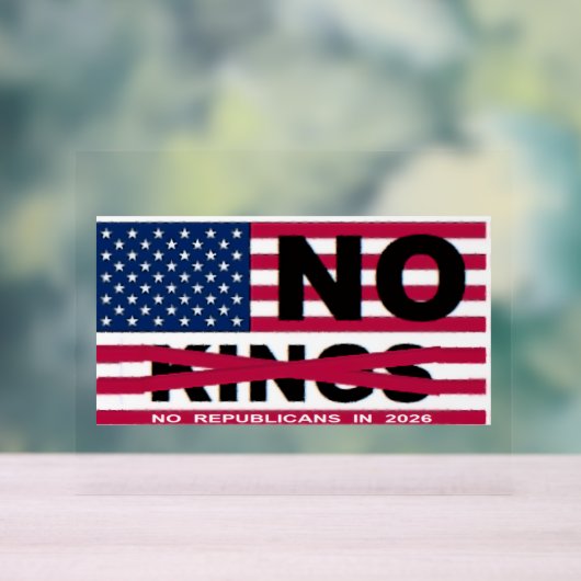 NO KINGS ACRYLSCHILD (Neutral)