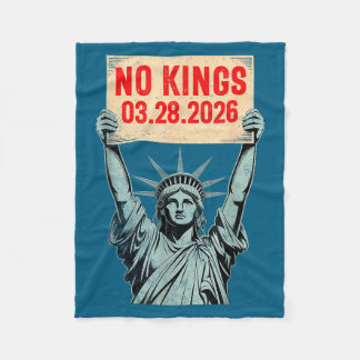 No Kings America 28. März Grafik Kunst Fleecedecke