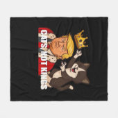 No Kings Anti Cats Classic Funny Design Fleecedecke (Vorderseite (Horizontal))