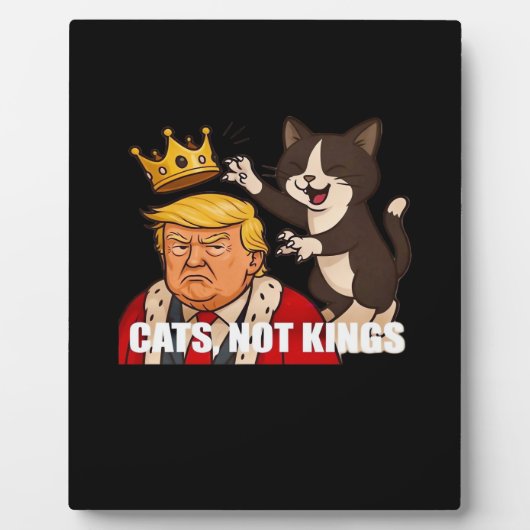 No Kings Anti Cats Classic Funny Design Fotoplatte (Vorderseite)