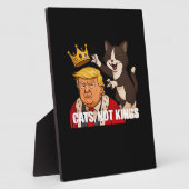 No Kings Anti Cats Classic Funny Design Fotoplatte (Seite)