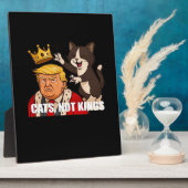 No Kings Anti Cats Classic Funny Design Fotoplatte (Seite)