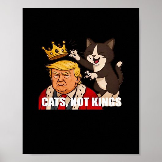 No Kings Anti Cats Classic Funny Design Poster (Vorne)