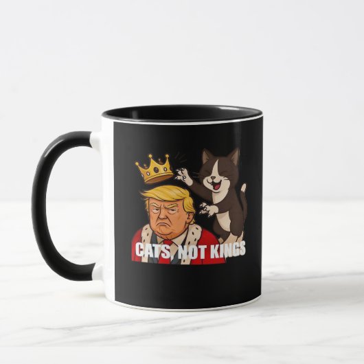 No Kings Anti Cats Classic Funny Design Tasse (Links)