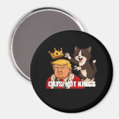 No Kings Anti Cats Funny Classic Style Magnet (Vorderseite/Rückseite)
