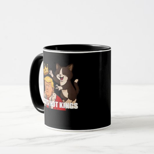 No Kings Anti Cats Funny Classic Style Tasse (Vorderseite Links)