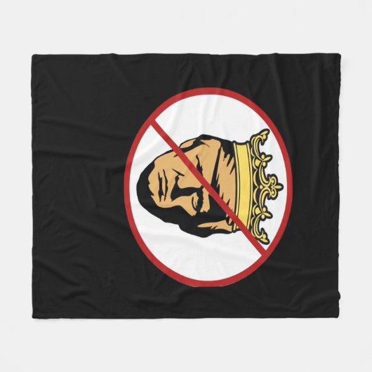 No Kings Anti Classic Creative Design Fleecedecke (Vorderseite (Horizontal))