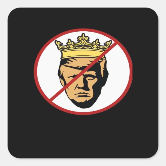 No Kings Anti Classic Creative Design Quadratischer Aufkleber (Vorderseite)