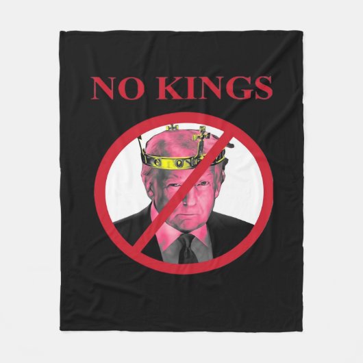 No Kings Anti Classic Creative Graphic Fleecedecke (Vorderseite)
