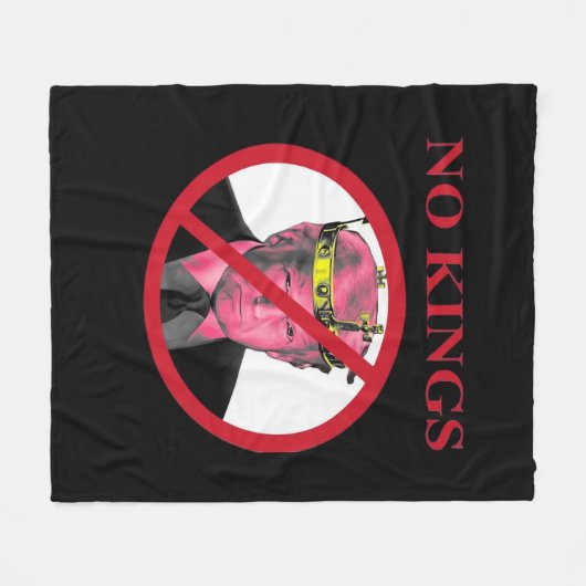 No Kings Anti Classic Creative Graphic Fleecedecke (Vorderseite (Horizontal))