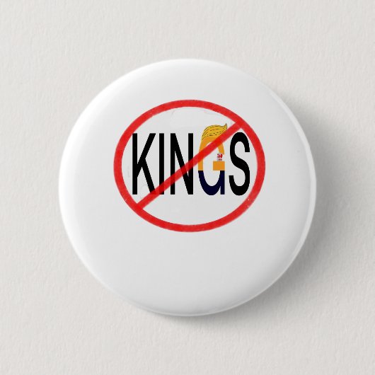 No Kings Anti Classic Minimal Clean Button (Vorderseite)