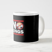 No Kings Anti Classic Minimal Clean Jumbo-Tasse (Vorderseite Rechts)
