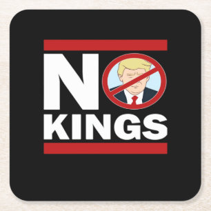 No Kings Anti Classic Minimal Clean Rechteckiger Pappuntersetzer