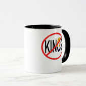 No Kings Anti Classic Minimal Clean Tasse (VorderseiteRechts)