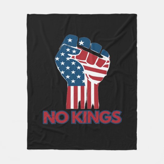 No Kings Anti Classic Retro Stil Fleecedecke (Vorderseite)