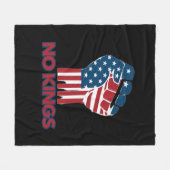 No Kings Anti Classic Retro Stil Fleecedecke (Vorderseite (Horizontal))