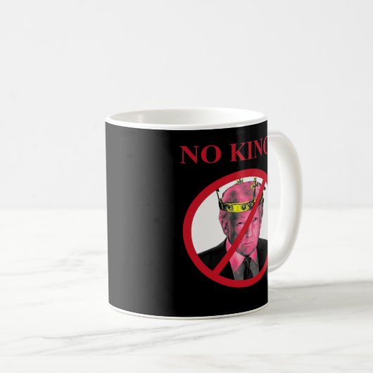 No Kings Anti Creative Graphic Style Kaffeetasse (VorderseiteRechts)
