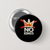 No Kings Anti Minimal Clean Design Button (Vorne & Hinten)