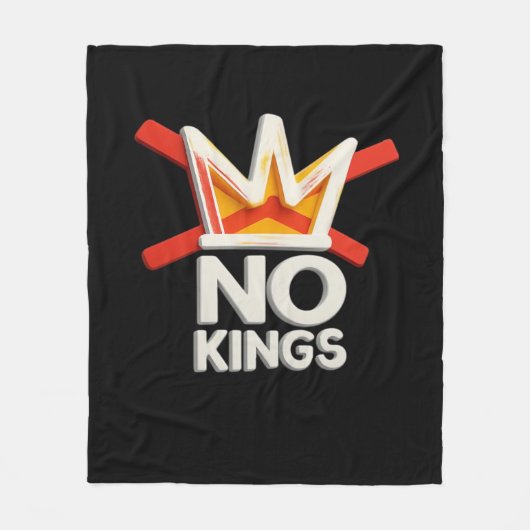 No Kings Anti Minimal Clean Design Fleecedecke (Vorderseite)