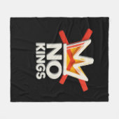 No Kings Anti Minimal Clean Design Fleecedecke (Vorderseite (Horizontal))