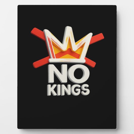 No Kings Anti Minimal Clean Design Fotoplatte (Vorderseite)