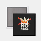 No Kings Anti Minimal Clean Design Magnet (Vorderseite/Rückseite)