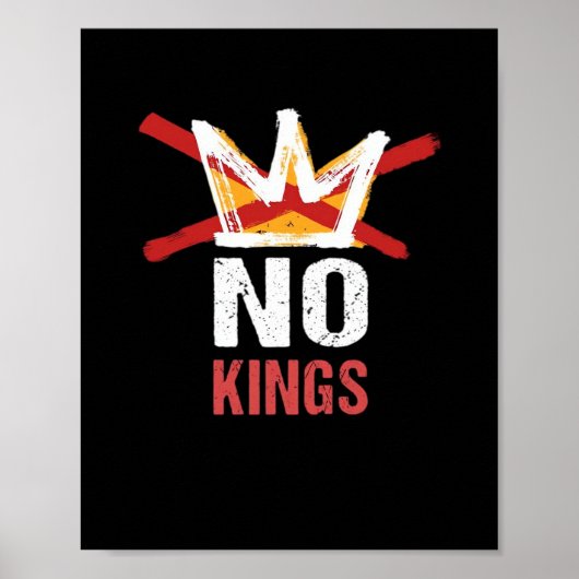 No Kings Anti Vintage Graphic Poster (Vorne)