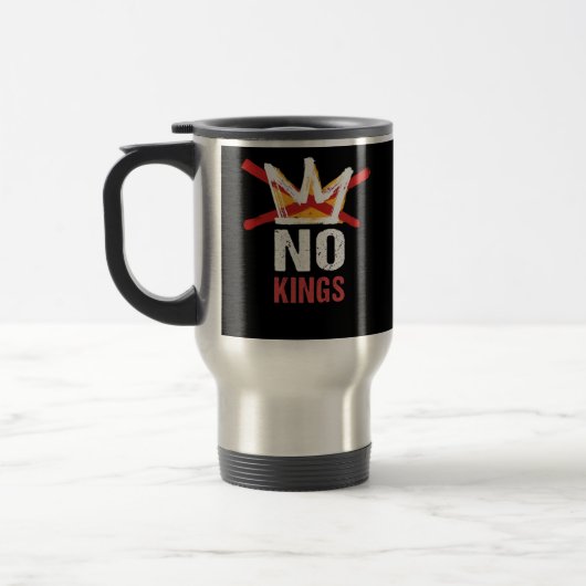 No Kings Anti Vintage Graphic Reisebecher (Links)