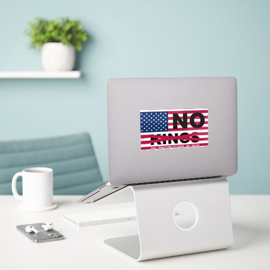 NO KINGS AUFKLEBER (Laptop auf Schreibtisch)