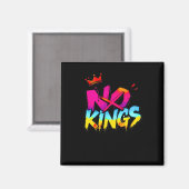 No Kings - Bold Graffiti Statement Sticker Magnet (Vorderseite/Rückseite)