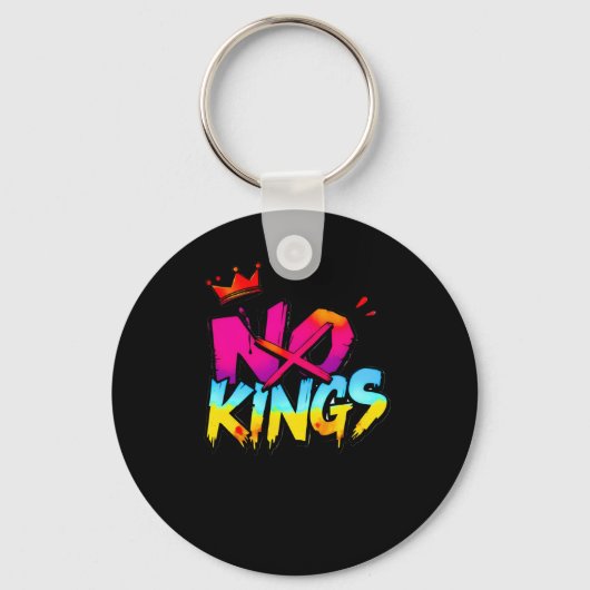 No Kings - Bold Graffiti Statement Sticker Schlüsselanhänger (Vorderseite)