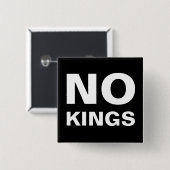 No Kings bold protest Button (Vorne & Hinten)