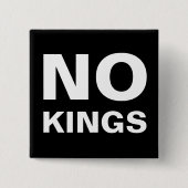 No Kings bold protest Button (Vorderseite)