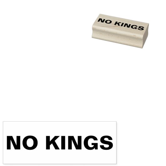 No Kings bold protest Gummistempel (Stempel)